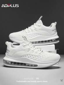 Men's Running Shoes Air Cushion Sports Shoes Light Tennis Walking Leisure Fitness Exercise - 白色 - 查看 1