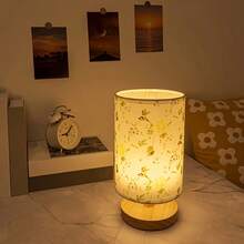 1pc Modern Creative Cylindrical Fabric Lamp With Switch Button, Warm Light, USB Powered, Suitable For Bedroom, Office, Bedside Table, Bookshelf, Living Room Home Decor Lighting - Warm Light - View 7