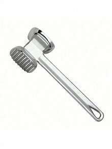 1pc Stainless Steel Meat Tenderizer, Double-Sided Meat Hammer, Steak Hammer, Kitchen Utensil, Meat Tenderizing Tool, Suitable For Picnics, Travel, Camping, Barbecues - Metal Material - Multicolor - View 5