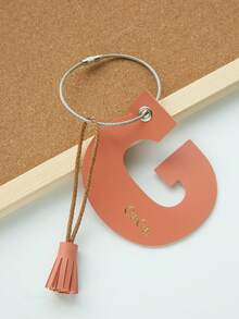 Takeoak 1pc Custom Name Luggage Initals Shape Tag For Suitcases Customized Gold Monogram Name Luggage Tags Personalized Vegan Letter Bag Charm Travel Bag Backpack Tags Gift Tags Travel Accessories Bag Accessories Handmade Chic Travel Gift Birthday Bridesmaid Gifts For Friends[Match The Letters Of The Luggage Tag According To The Customized Name, The Color Of The Letters Is Fixed] - Multicolor - View 12