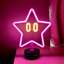 1pc Game Controller Neon Light Sign, Battery Or USB Powered, Alien, Star, Thunder, Lightning Flame Neon LED Decorative Light For Gamer Room Decor, Live Streaming, Party, Home, Wall Decor, Christmas