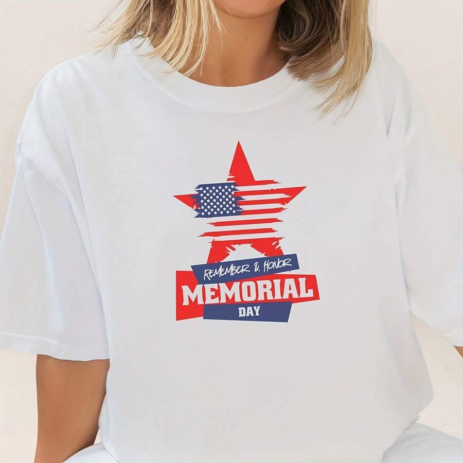 Red White And Blue, Ember And Honor, Fourth Of July Shirt, 4th Of July Shirt, Memorial Day Shirt, Funny 4th Of July Shirt, Patriotic Shirt220G Heavyweight 100% Cotton T-Shirt. , This Offers The Perfect Balance Of Comfort And Structure. Soft To The Touch But Built To Last, It's A Staple For Those Who Demand More From Their Clog. Breathable, Stylish, And Versatile Enough For Any Outfit, This Shirt Keeps Its Pe And Feel, Wash After Wash.Manfinity Manfinity Hombre Cotton Streetwear 100 Percent Cotton Street Wear Halloween Camias Para Hombre Graphic Dwhite Graphic Shirt Tops Funny Graphic 4th Of July Funny Graphic S - White - View 1