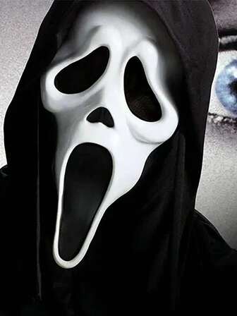 Ghost Face Scream Movie Horror Mask Halloween Killer Cosplay Adult Costume Props