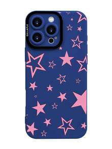 GALLAPLE Y2K Pink Star Pattern Phone Case,Retro Aesthetic Protective Cover Compatible With IphoneX/XS/XS Max/11/11pro/11promax/12/12pro/12promax/13/13pro/13promax/14/14plus/14pro/14promax/15/15plus/15pro/15promax/16/16plus/16pro/16promax/16e