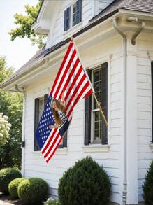 1 Stück personalisierte Foto Garten Flagge mit Ihrem Bild im amerikanischen Flaggenstil, Yard Fahne Geschenk für Mama, Papa, ihn, sie, 60x90cm/90x150cm/122x183cm Außendekoration für Valentinstag, Muttertag, Vatertag, Geburtstag, Jahrestag