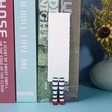 1pc 3D Shaped Bookmark, Made Of PVC Material, Fun & Cute Bookmark With English Text, Allows Self-Design, Accessory Readers & Book Lovers, Book Decor, Book Stand Gifts Birthday Graduation - Multicolor - View 4