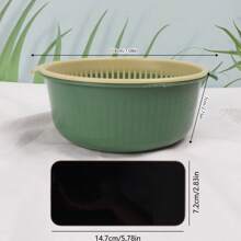 1 Pc Nordic Style 2-Layer Drain Basket, Portable Plastic Perforated Vegetable Washer/Rice Rinser Basket, Multi-Purpose Kitchen Drainer,Kitchen Items For Ultimate Kitchen Efficiency With Cozy Fall& Winter Styles