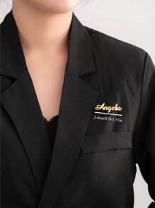 1 szt. spersonalizowana broszka z imieniem, spersonalizowana szpilka ze stali nierdzewnej z etykietą, odpowiednia do stylu biznesowego, pasuje na prezent dla druhny, urodziny, Boże Narodzenie, Dzień Ojca i dziewczynę, trwała, grawerowana, nierdzewna, kolorowa, słodka, urocza, zabawna, kawaii, Y2K, stylowa, unisex, swobodna, niestandardowa, spersonalizowana, wyjątkowa, spersonalizowana, idealne prezenty dla niego, idealne prezenty dla niej, jej, chłopaka, dziewczyny, rodziny, przyjaciół