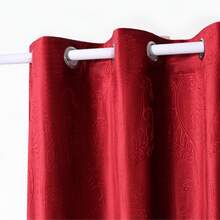 Cortinas de Terciopelo Opaca 100% Poliéster 140x260cm -Cortina Gruesa y Suave -Diseño Moderno -Ojales de Metal -(2PIEZAS) Disponible en 8 Colores-Ideal para Salón, Sala de Estar, Dormitorio y Oficina - Rojo - Ver 2