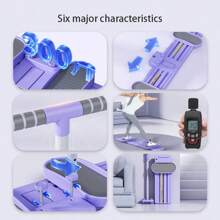 ZM Health Máquina de esquí, máquina de entrenamiento de esquí simulado, ejercitador de piernas y cadera, equipo de fitness aeróbico, para uso doméstico, gimnasio, Pilates, yoga