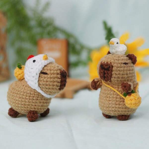 Crochet Craft Material Kit - 2pcs/Set Small Animal