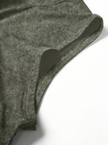 Camiseta de tirantes casual para hombre, desgastada y desteñida, para verano, outdoor, senderismo y playa, con estampado de letra y palmera