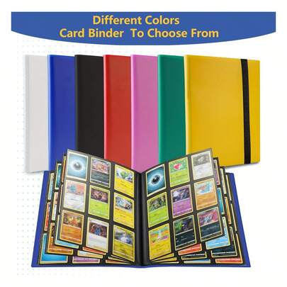 Heavy Duty Card Binder, 9 Pocket Trading Card Binder Holds 360 Cards, Sleek Side-Loading Card Album, Sturdy Card Collection Folder For TCG, MTG, Other Game Cards, Sport Cards