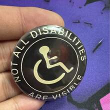 1pc Not All Disabilities Are Visible Lapel Pin, Chronic Illness Disability Awareness Enamel Pin, Backpack Accessory'
