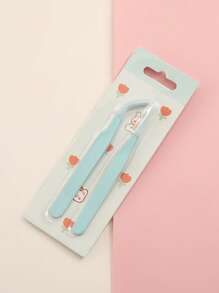 1 set di pinzette in acciaio inossidabile a colori macaron, dritte e piegate, per fai da te, scrapbooking e applicazione di ciglie