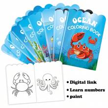 Livre de coloriage DIY sur le monde sous-marin et la vie marine, livre d'activités thématique océanique créatif avec des créatures marines fascinantes, convient pour des projets artistiques, le soulagement du stress, l'apprentissage et un excellent cadeau pour les passionnés de l'océan