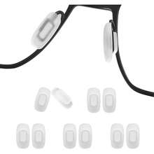 5 Pairs Push In Eyeglass Nose Pads,BEHLINE Snap In Glasses Nose Piece For Eye Glasses,Replacement For Frames,Soft Silicone Nose Bridge Pads,Anti-Slip Nose Guards(11mm,Square) - 1 - View 9