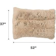 Best Friends By Sheri 4-In-1 Orthopedic Dog Nap, Medium Dog Bed Elevated Beds, Crates, And Furniture, Washable Shag Cover,-Resistant Bottom, Taupe, 27x36 - 灰褐色 - 查看 3