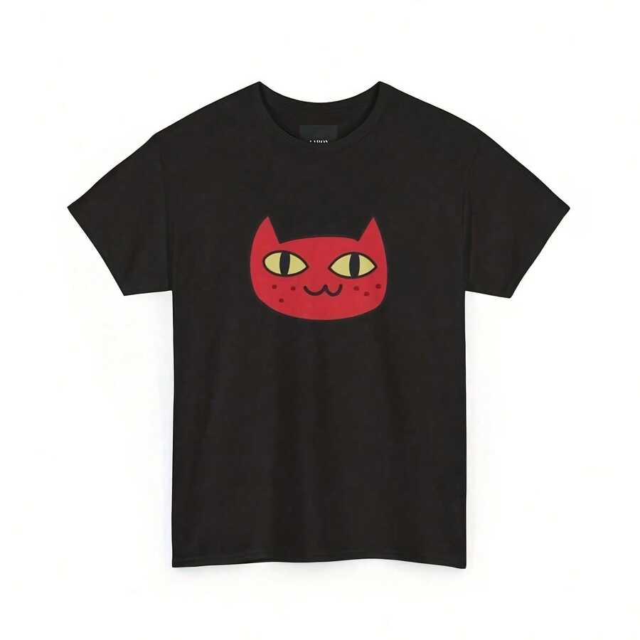 Cat Lover T-Shirt, Graphic Tee, Marceline's Cat Shirt, Uni Cotton Top, Animal Print Tee, Gift For Cat LoversPrint Funny T-Shirt Ladies Summer Short-Sleeved Street Spring Women's Clothing Dress Comfortable Ladies Casual - màu đen - Xem 1