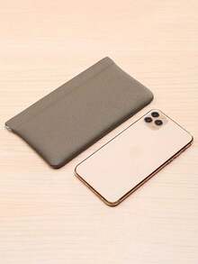 Ví dài da bò thật tự đóng, đựng hộ chiếu, giấy phép lái xe, tai nghe, cáp dữ liệu, túi đựng tiền mặt, túi đựng mỹ phẩm cho nữ, ví cầm tay, ví mini, ví cầm tay - Nhiều màu - Xem 3