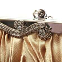 Ruched Purse Solid Clutch Purses For Women Metal Buckle Rhinestone Closure Evening Bag Formal Wedding Clutch Bag Dress Purse