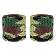 Suddora Camo Headband Wrist Band Set Camouflage Sweatbands For Basketball Tnis Working Out Gym - CamoGreen - View 4