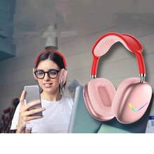 Wireless Headphone P9 Bluetooth Air Headset AP Subwoofer Headphone Earphone - điện thoại màu đỏ - Xem 3