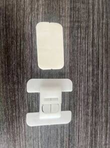10 pezzi Serratura automatica per porta frigorifero, senza necessità di foratura, facile installazione, serratura di sicurezza per garantire cassetti e scatole di stoccaggio chiusi in modo sicuro, impedisce l'apertura della porta del frigorifero, adattabile universalmente per frigoriferi, cassetti e scatole di stoccaggio, design a doppia fibbia per prevenire l'apertura accidentale (colore e stile casuali)