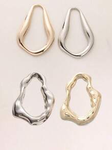 1pc Asymmetrical Metal Custom Designed Large Hijab Scarf Clip Holder Women Brooch