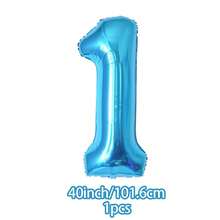 40 Inch Large Numbers Balloons ,Foil Mylar Big Number Balloons For Birthday Party Supplies Decorations - Blue - View 15