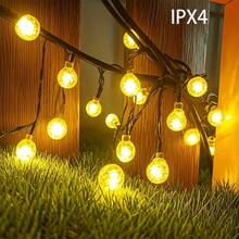196.85 Inch Solar Powered LED String Lights, 20 LED Beads, Outdoor Fairy Lights For Garden Patio Decor, Using Smart Solar Battery Nickel Technology