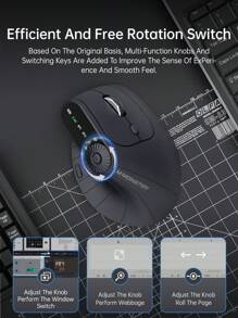 Monster Sound M2pro 无线人体工学鼠标 双模式静音 2.4GHz 光学右腕隧道鼠标 办公室台式电脑和笔记本电脑 - 彩色 - 查看 6