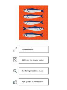 1 Pc Vibrant Orange Fish Wall Art Prints Medieval Retro Wall Decor Mural, Dorm & Home Decoration Painting, Party Wall Art Poster, Best Gift Choice, Frameless Canvas Poster For Bedroom/Living Room/Study/Dorm, Perfect For Vacation Travel & Beach Graduation (Frameless Art Print)