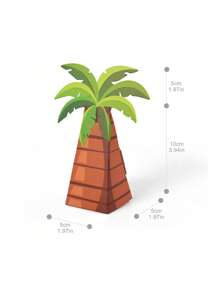 2pcs Coconut Tree Shaped Candy Packaging Boxes, Folding Palm Tree Gift Boxes, Holiday Party Favor Boxes, Saudi National Day Decorations, Middle East Party Supplies, Summer Beach Restaurant Decor