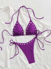 女士两件套比基尼套装，欧美风格