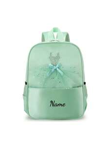 Custom Dance Bag, Can Be Printed With Personalized Name Or Holiday Greetings. Customize Your Own Backpack. Fashionable Casual Multifunctional Backpack, Cute Lace Ballet Bag. This Lightweight Coin Purse Is Perfect For Teenagers To Use In Daily Life,Chic Autumn,Kids,Customized Kids Bag - Multicolor - View 16