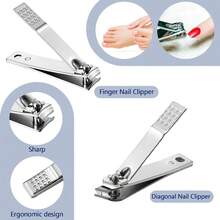 1 Set hochwertige Edelstahl Nagelschneider Maniküreset mit 8 Teilen in Etui, dauerhafte Nagelpflege-Tools für Maniküre und Pediküre, klassischer Stil Nagelhautschieber, Zehennagel-Knipper, Haushalts-Essentials, Pflegeartikel, Muster mit 26 Buchstaben