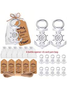 12 pezzi Apribottiglie a forma di timone di nave, bomboniere e decorazioni molto popolari per feste di matrimonio a tema marino, apribottiglie a tema oceano, adatti per feste in spiaggia, addii al nubilato, regali di compleanno, decorazioni e memorabilia, regali e ricordi di matrimonio, regali di San Valentino, forniture per cucina e bar