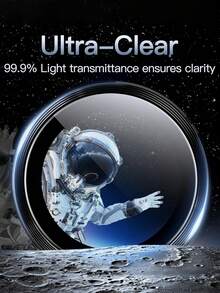 3片装金属相机镜头保护膜，兼容 17/16 Pro Max/14 Plus/11/15 Pro Max/12/13 Mini，钢化玻璃材质，黑色 - 黑色 - 查看 4