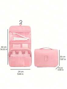 1 pieza Bolsa de maquillaje multifuncional para viajes, bolsa de aseo colgante, bolsa de almacenamiento portátil, bolsa de almacenamiento impermeable, bolsa de ducha impermeable, bolsa de playa plegable, de gran capacidad, impermeable, fácil de llevar, adecuada para tocador, baño, dormitorio, sala de estar, viajes, dormitorio, regalo del Día de la Madre, regalo para amigos, novia, familia, profesores, colegas, regalo de Halloween, regalo de Navidad - Multicolor - Ver 9