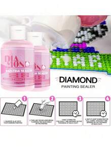 4 Oz Diamant-Malerei Klebeset mit Applikator, Erwachsenen-Bastel-Set Zubehör, 5D Diamant-Kunst, Puzzle, Handwerk permanente Fixierung und Glanz-Effekt