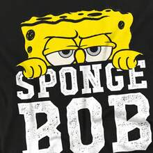 SPONGEBOB Maglietta oversize con icona da uomo (Nera)