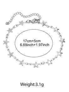 Stainless Steel Chain Bracelets For Man Women Gold Silver Color For Pendant Pentagram Donot Fade Jewelry - Silver - View 2