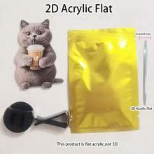 1 pezzo Ornamento piatto 2D in acrilico con disegno carino di un gattino rosa, molletta per presa d'aria, 1 confezione di fogli profumati, accessori per la decorazione dell'auto, deodorante auto, per portare un aroma fresco, compagno ideale!