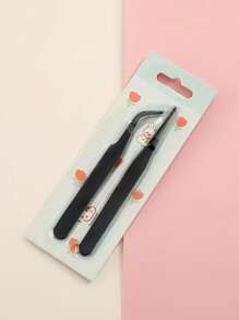 1 set di pinzette in acciaio inossidabile a colori macaron, dritte e piegate, per fai da te, scrapbooking e applicazione di ciglie