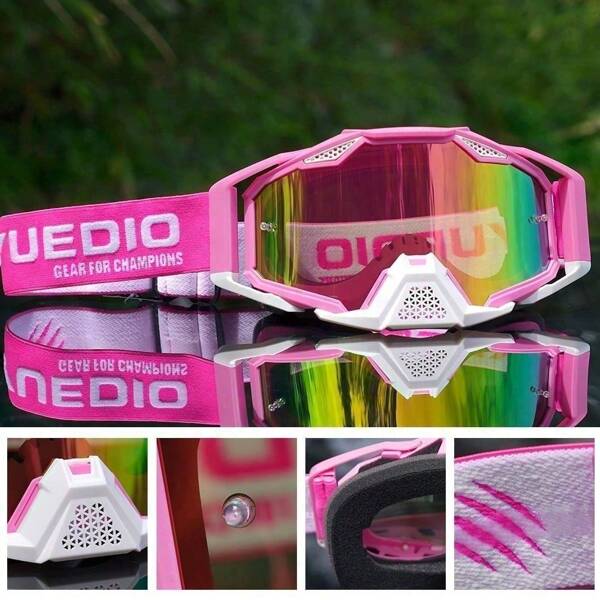 Off Road Motorcycle Ski Goggles With Lens And Adjustable Strap For Dirt Bike Riding