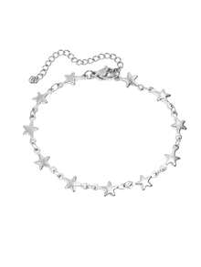 Stainless Steel Chain Bracelets For Man Women Gold Silver Color For Pendant Pentagram Donot Fade Jewelry - Silver - View 4