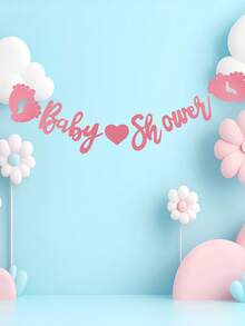 1pc Golden Festive Decorative Baby Shower Paper Banner - Gold - View 8