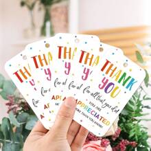 50pcs Teacher Thank You Gift Tags With String - Perfect For Back To School, Graduation, Teacher Appreciation, Celebrations & More, Hanging Tag Labels For Gift Wrapping & Party Favor
