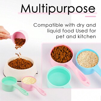 1 Stück 1/2 Tasse 125ml Futter-Messbecher für Katzen und Hunde, Melamin Futter-Messbecher für Hunde, Katzen, Vögel und Kaninchen, spülmaschinenfest, Hundeaccessoires, Hundeartikel, Welpen-Zubehör